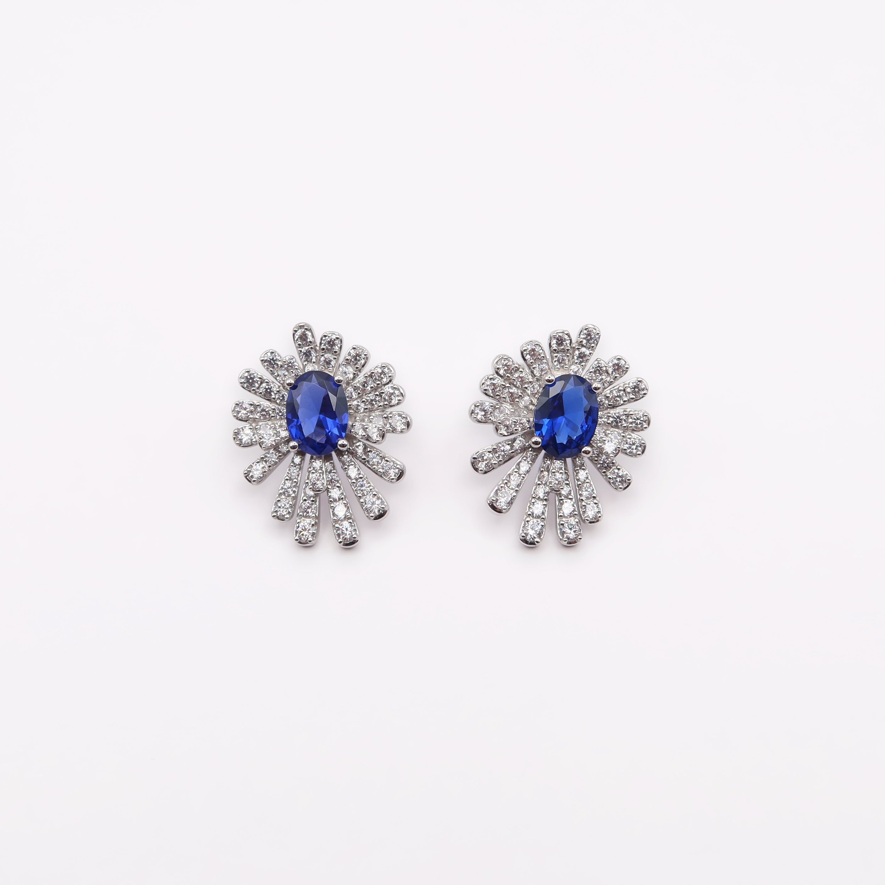 Royal Tanzanite Diamond Earrings