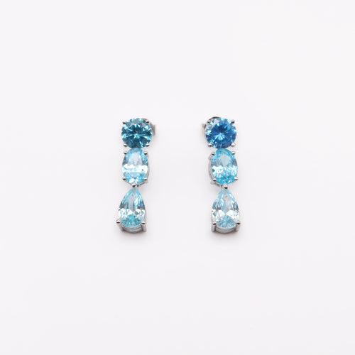 Azure Cascade Drop Earrings