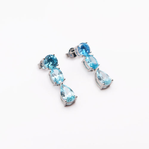 Azure Cascade Drop Earrings