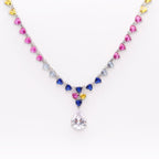 Arabella Sapphire & Morganite Necklace