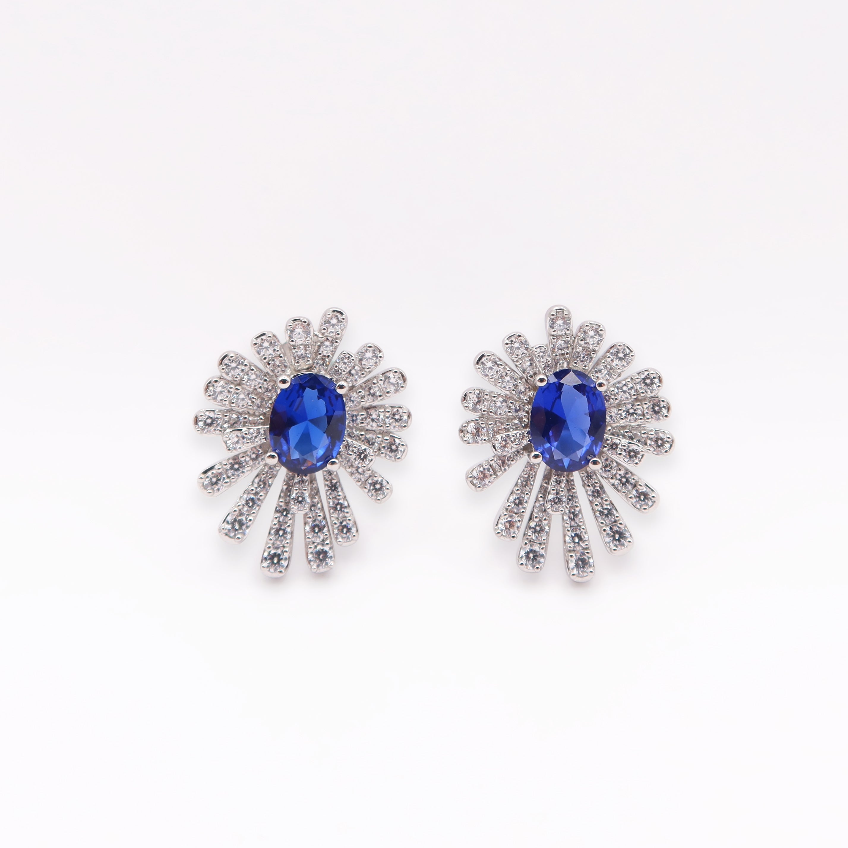 Royal Tanzanite Diamond Earrings