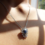 Royal Tanzanite Diamond Pendant