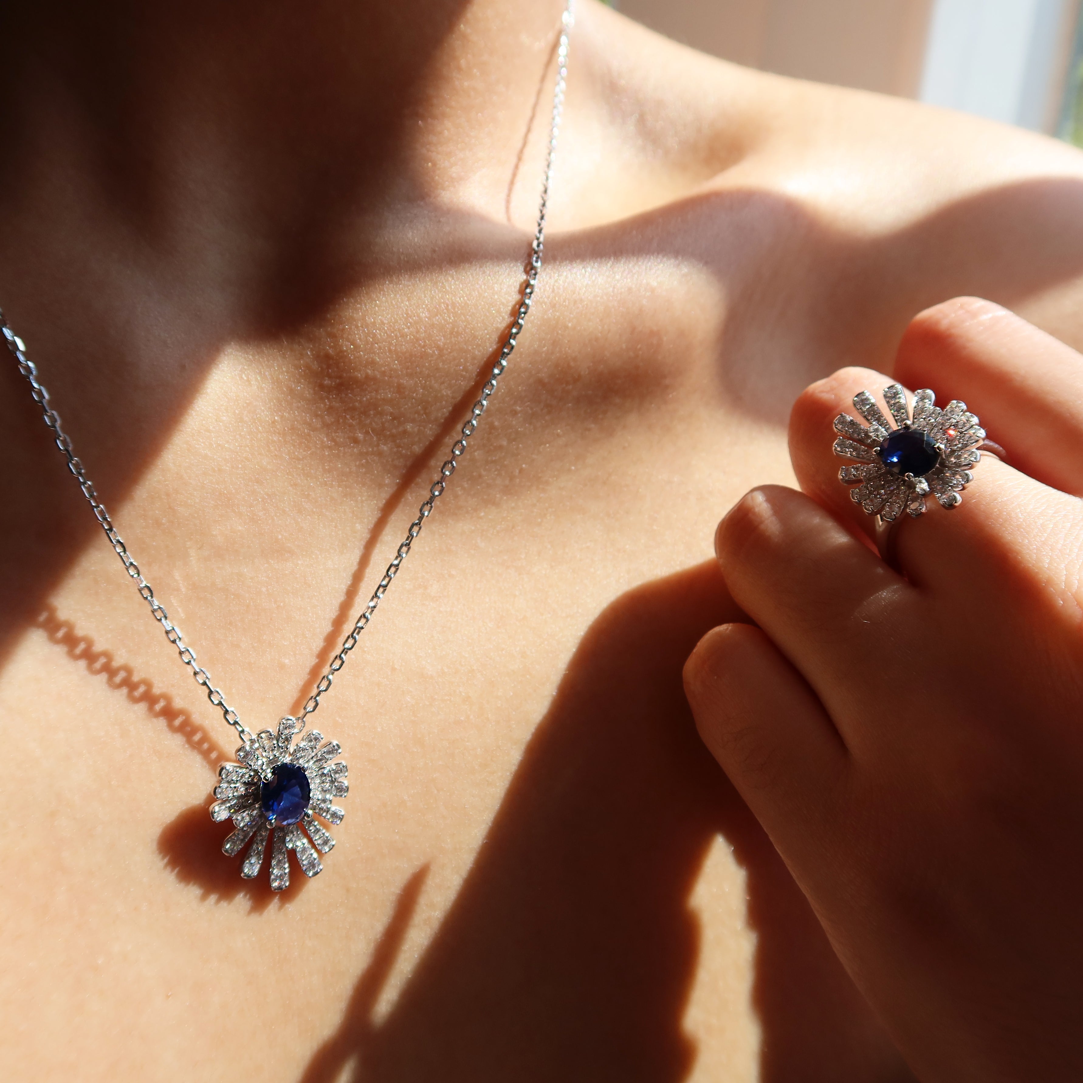 Royal Tanzanite Diamond Pendant