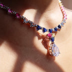 Arabella Sapphire & Morganite Necklace