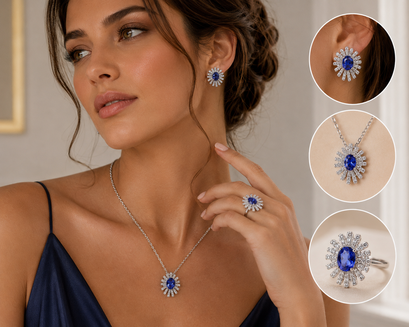 Royal Tanzanite Diamond Set